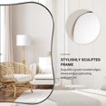 thumbnail image 4 of ANDY STAR 30x30" Square Bathroom Mirror, Brushed Nickel Scalloped Wall Mirror Wavy Irregular Design for Vanity in 1 Inch SUS304 Stainless Steel Metal Frame Ideal for Home Decor, 4 of 9