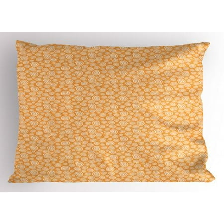 Shells Pillow Sham Moon Snail Illustration Formed By Dots And