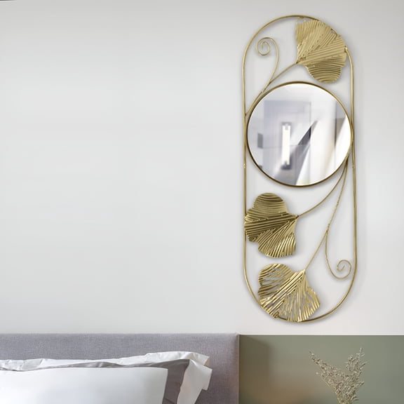 LAMIRO Wall Mirror Wall Sculpture Wall Decor Hanging Wall Mounted Mirror for Dining Room Bedroom Kitchen Indoor Home