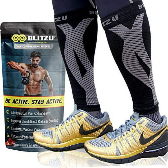 Calf Compression Sleeves for Men Women. Footless Compression Socks Without Feet .