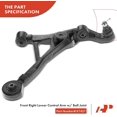 thumbnail image 4 of A-Premium 10Pcs Front Suspension Kit Control Arm and Ball Joint Assembly Sway Bar Link Tie Rod End Compatible with Chrysler Sebring 2001-2006 & Dodge Stratus 2001-2006, 4 of 9