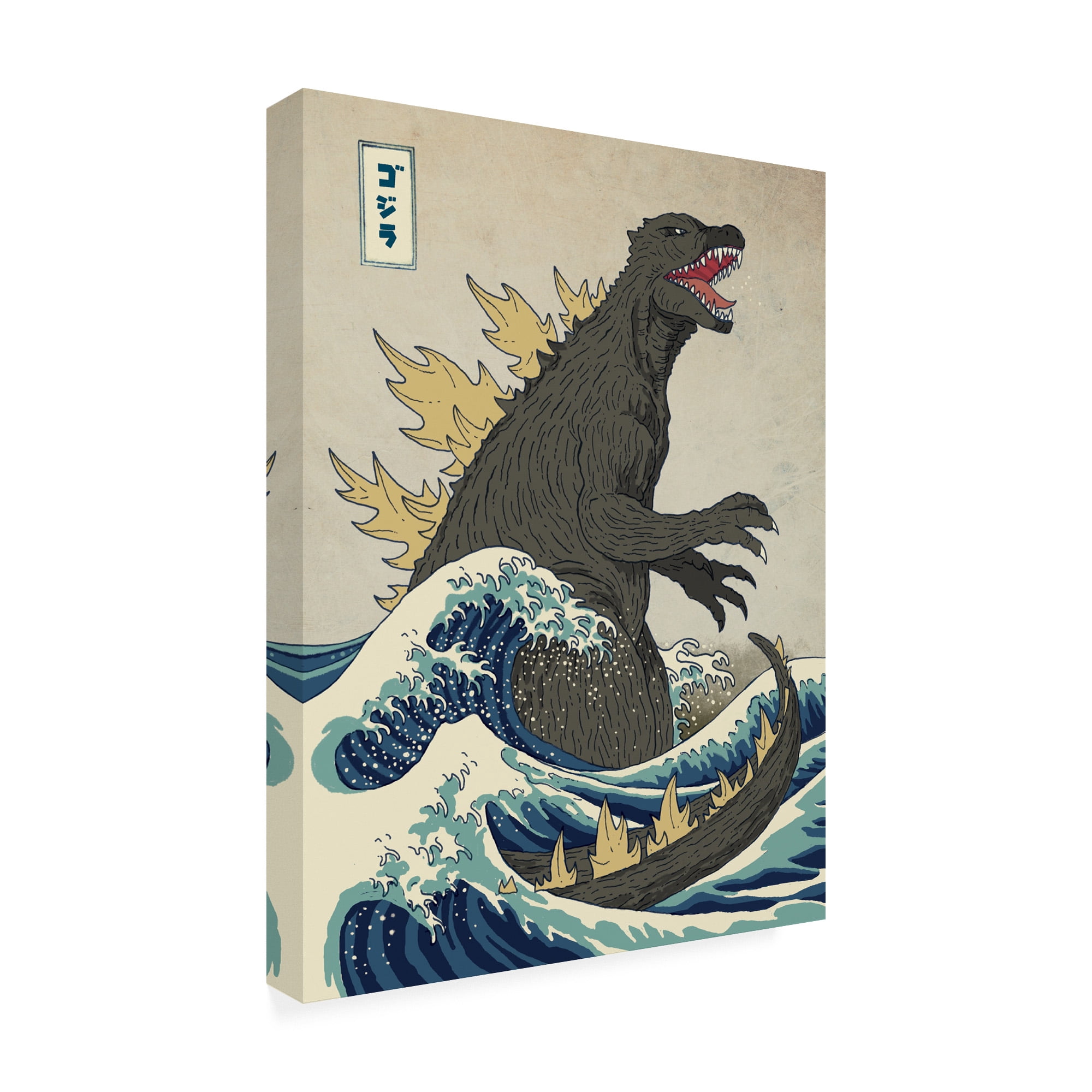 Trademark Fine Art 'The Great Monster off Kanagawa' Canvas Art by Michael Buxto