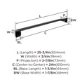 thumbnail image 6 of Amerock Revitalize Matte Black 24 inch (610mm) Towel Bar, 6 of 8