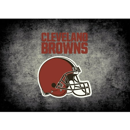 Imperial Brown Peelable Vinyl - Cleveland Browns Imperial 6' x 8' Distressed Rug - No Size