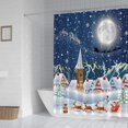 thumbnail image 2 of Cortina de ducha de dibujos animados de Navidad 3D, cortina de partición impermeable, 2 of 5