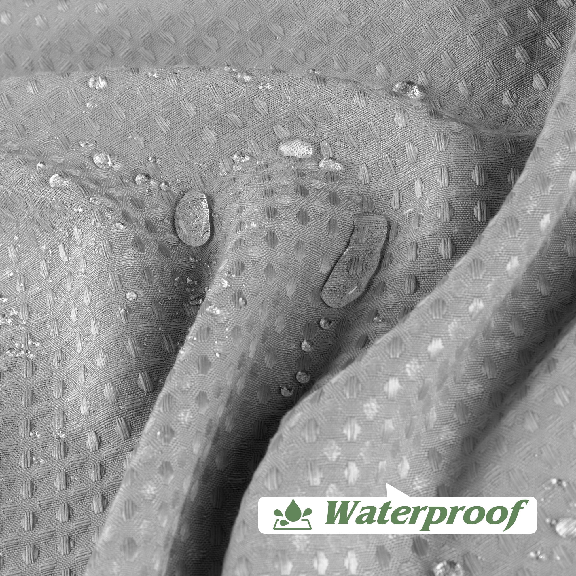 Inosoo Thick Waffle Weave Shower Curtain, 72"x 72" Luxury Hotel Fabric Shower Curtains for Bathroom, Heavy Duty Cloth Bath Curtain, Gray