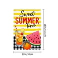 thumbnail image 4 of Jbralid Spring Garden Flag Sweet Summer Time Watermelon Orange Linen Summer Garden Flags for Outside 12x18 inch, 4 of 5