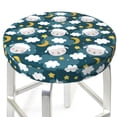 thumbnail image 3 of Kdxio Sweet Dream Lamb Print Stool Covers Round,Stretch Round Bar Stool Covers Washable Bar Stool Cushion Slipcover for 12-15 Inch Chair, 3 of 7