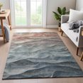 thumbnail image 6 of Addison Rugs Mayfield Premium Machine Washable Transitional Waves Teal Rectangle Rug, 3' x 5', 6 of 6
