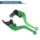 thumbnail image 5 of Palancas de freno y embrague cortas únicas para Yamaha MT-10/FZ-10 2017-2021, palanca de freno ajustable en 6 posiciones, aleación de aluminio verde, 1 par, 5 of 7