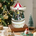 thumbnail image 5 of Gumesh Rotating Christmas Carousel Music Box, Holiday Musical Ornament for Home Decor, Festive Spinning Gift for Family and Friends, 5 of 6