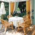 thumbnail image 2 of Floral Orange Outdoor Curtains for Patio Waterproof,Windproof Privacy Curtains with Weighted Bottom,Multicolor Striped Decadent Botanical Flower Outside Drapes for Picnic Garage Yard 54"x95" 2 Panel, 2 of 8