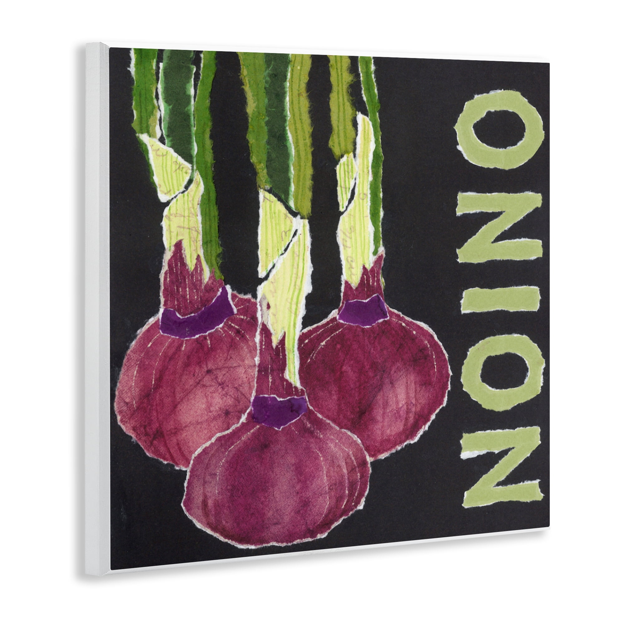 Stupell Industries Collaged Garden Onion Wall Plaque Art, design by Nancy Overton