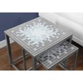 thumbnail image 2 of Monarch Specialties Nesting Table, Set Of 2, Side, End, Metal, Accent, Bedroom, Blue Tile, 2 of 3