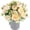 Champagne, variant on 4 Bundles Artificial Silk Peony Bouquet for Home Wedding Bride Decoration Without Vase (White)