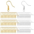 thumbnail image 1 of 400 Piezas Ganchos para Aretes de Acero Inoxidable, Ganchos para Orejas Ganchos de Alambre Francés, Alambres para Orejas Estilo Bobina y Bola Sin Níquel para Fabricación de Joyas, Colores con Plata y, 1 of 3