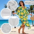 thumbnail image 6 of Xixirimido Vibrant Tropical Floral Print Women Kaftan Dresses Plus Size Swimsuit Coverup Batwing Sleeve Summer Bathing Suit Caftan Loungewear Beach Cover Up, 6 of 7