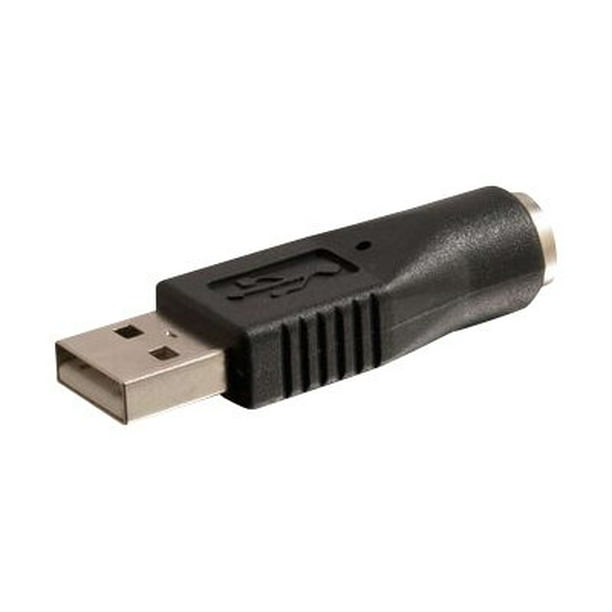 PS2 PS/2 USB Adaptateur vers - Adaptateur Clavier / Souris - USB (M) vers (F) - Noir