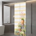 thumbnail image 3 of Spring Flowers Window Privacy Film, Country Botanical Budding Floral Pot Stripes Static Cling UV Sun Blocking Tint Film Heat Control Windows Films for Bedroom Bathroom, Window Stickers 29.5"x78.7", 3 of 7