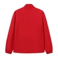 thumbnail image 3 of FRSASU Men's Lightweight Windbreaker Jacket Stand Collar Zip Side Pocket Elastic Cuff Casual office Coat Red, 3 of 7