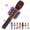 Black Red, variant on General Kids Karaoke Microphone Machine Toy Bluetooth Microphone Portable Wireless Karaoke Machine Handheld with LED Lights, Gift for Children Adults Birthday Party, Home KTV(Black Red)