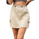 thumbnail image 1 of Minifalda Cargo Falda informal para mujer, estilo sexy, cintura alta, ropa diaria (caqui S) Cgtredaw Para estrenar, 1 of 1