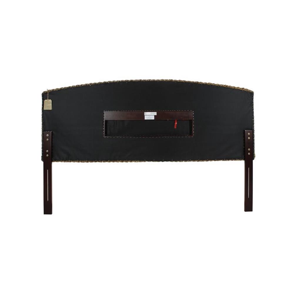 Maklaine Banana Leaf Honey/Dark Brown Headboard Rectangular 78.5" Unassembled