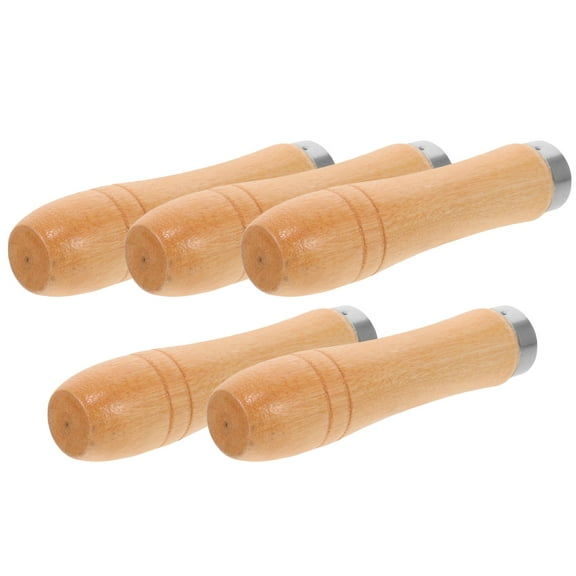 TABLZONE Set of 5 Universal Wooden Pan Handles with Practical Kitchen Accessories for Cookware and Pots