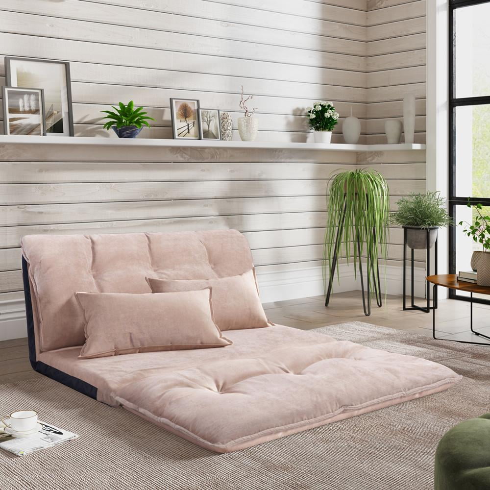 Adjustable Floor Sofa Bed Polyester Leisure Bed, Folding Floor Couch
