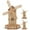 Beige, variant on WEUVEB 3Pcs Solar Powered Windmill Kit with Wooden House Model Easy Stem Assembly