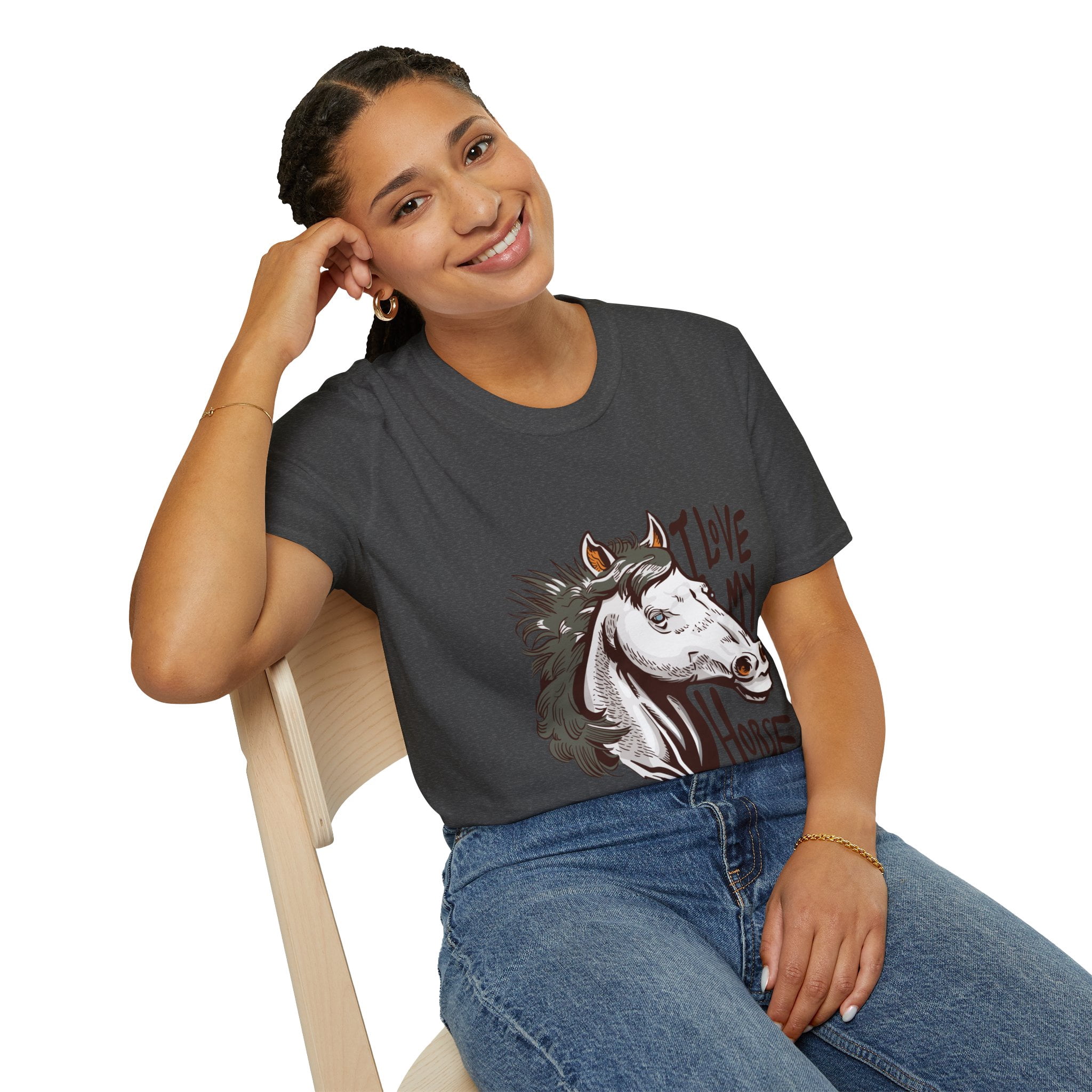 Love My Horse Motivational Equestrian Novelty TShirt