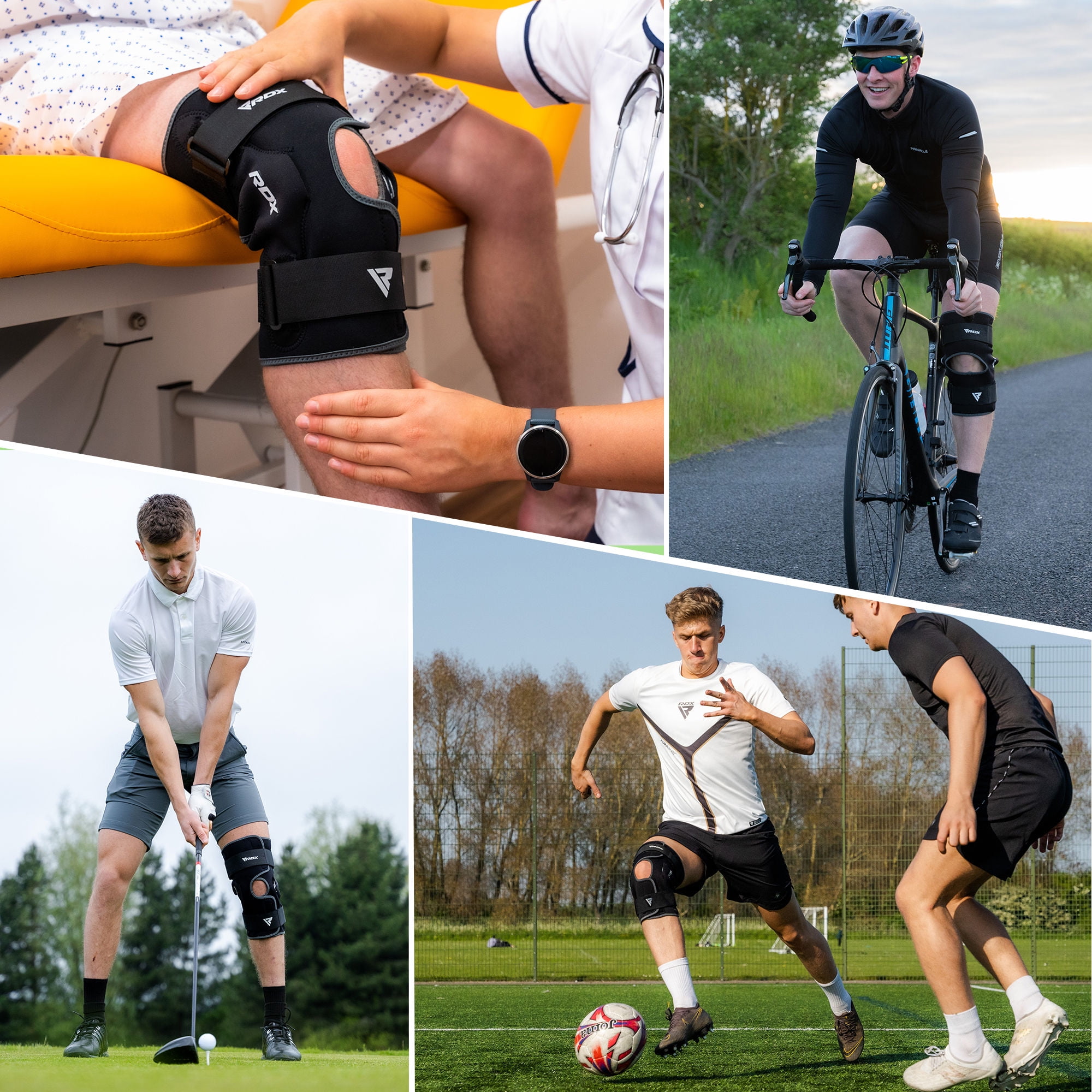RDX Knee Support Brace, Open Patella Neoprene Elasticated. Black, L Sold as Single Item