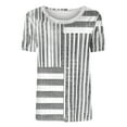 thumbnail image 4 of Womens Striped T-Shirt Round Neck Short Sleeve Tops Loose Fit Tunic Blouses Summer Tops 2025 Summer Trendy Casual T-Shirts, 4 of 4