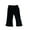 Black, variant on XinLfly Toddler Girl's Flare Pants Kids Solid Color Cotton High Waisted Elastic Waist Bell Bottom Casual Pants,Green,3-4T
