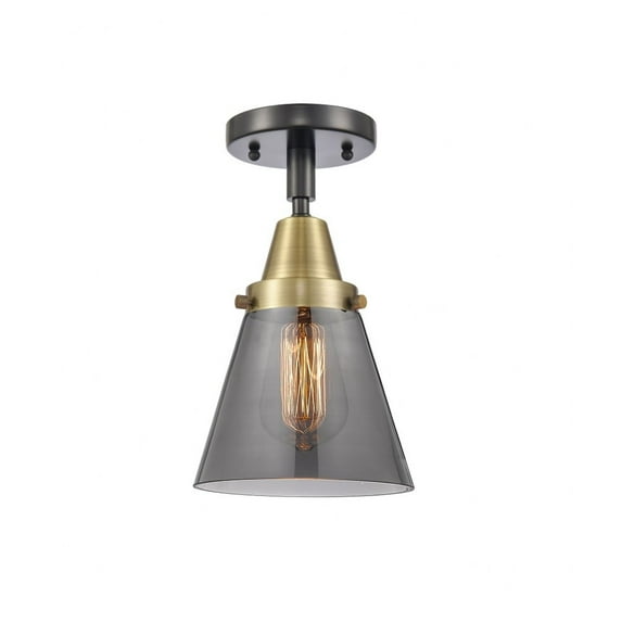 Innovations Lighting - Cone - 6.25 Inch 3.5W 1 LED Flush Mount Black Antique