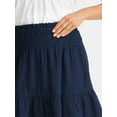 thumbnail image 4 of Time and Tru Women's Double Cloth Skirt, Sizes XS-XXXL, 4 of 5