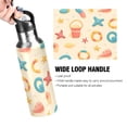 thumbnail image 4 of Yayeee 20oz Insulated Water Bottle Double Wall Stainless Steel with Flip Straw Lid, Beach Pattern, 4 of 7