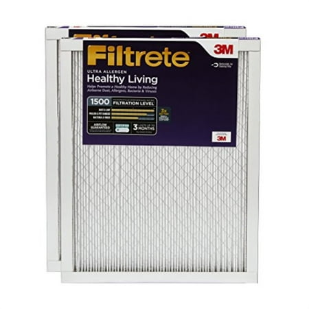 Filtrete 16x25x1  AC Furnace Air Filter  MPR 1500  Healthy Living Ultra Allergen  2-Pack