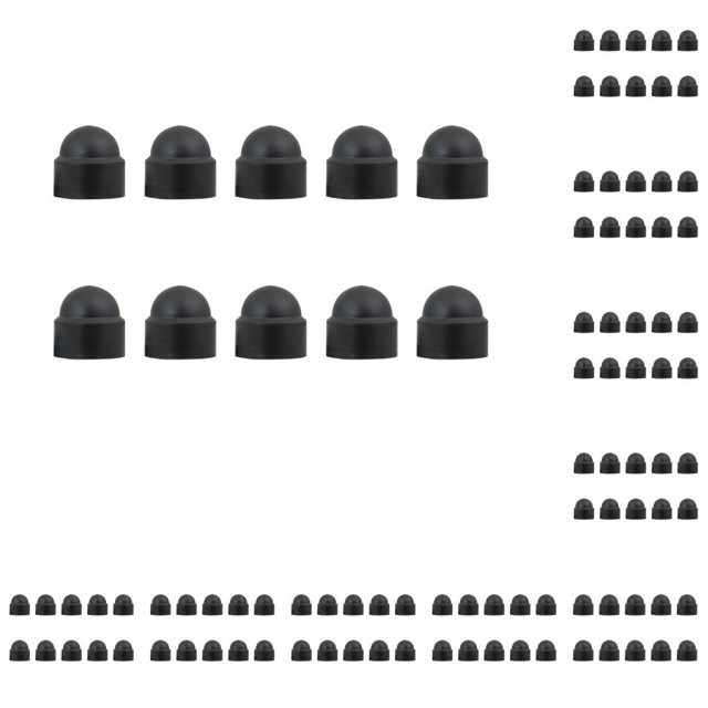 Speravity 10 piezas M6 M8 M10 M12 pernos tapas de protección de tuercas a prueba de polvo sujetadores hexagonales expuestos kit de herramientas Negro/8x14cm 10piezas