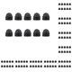 thumbnail image 1 of Scienceny 10 piezas M6 M8 M10 M12 pernos tapas de protección de tuercas manga de la rueda hexagonal pernos antioxidantes sujetadores cubierta Negro/8x14cm 10piezas, 1 of 6