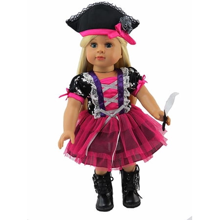 Pink Tutu Pirate Halloween Costume For 18 Inch Doll | American Fashion World price history on PriceWatchPro