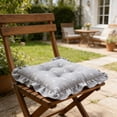 thumbnail image 2 of Outdoor Chair Cushion Square Lace Elastic Cloth Pink 40Cm Thick Pearl Fluff for Floor Ottoman, 2 of 7