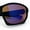 Black Orange - Blue Mirror, variant on Mens Color Mirror 90s Xloop Plastic Sport Wrap Around Sunglasses Matte Black - Black