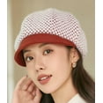 thumbnail image 6 of CoCopeaunt Women Knitted Newsboy Caps Casual Cozy Plush Visor Beret Hat Retro Warm Vintage Cabbie Hat for Ladies Girls, 6 of 6