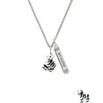 thumbnail image 2 of Delight Jewelry Resin Zebra Silvertone Always My Sister Bar Charm Necklace, 23", 2 of 4