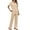 Apricot-2, variant on Qylux Women's Pajama Set Short Sleeve Adjustable Long Pants Sleepwear Set Soft Two Piece Matching Set with Pockets,Light Pink,XL