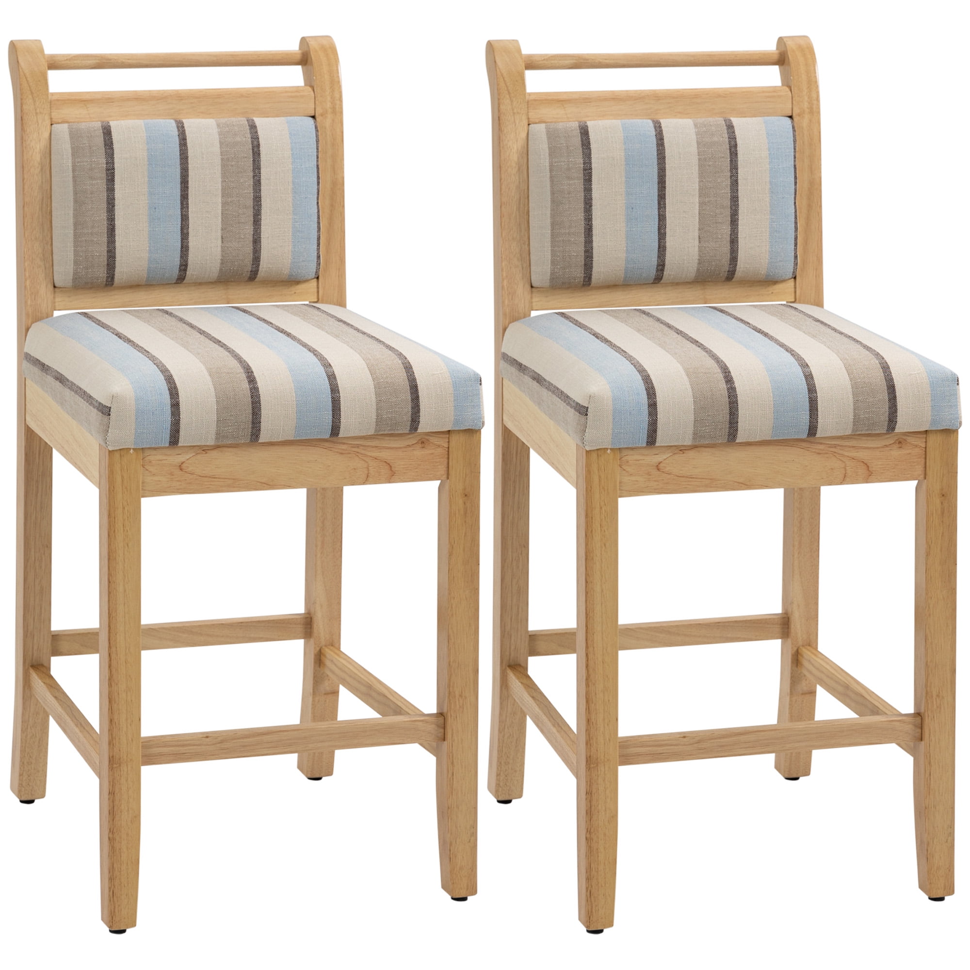 25.5" Counter Height Bar Stools Set of 2, Farmhouse Kitchen