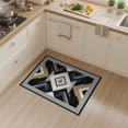thumbnail image 2 of ODIKA 3'x5' Washable Accent Rug Abstract Geometric Bold Symmetry Interlocking Lattice Border for Bedside, Nursery Room, Pet Friendly & Non-Shedding, 2 of 7