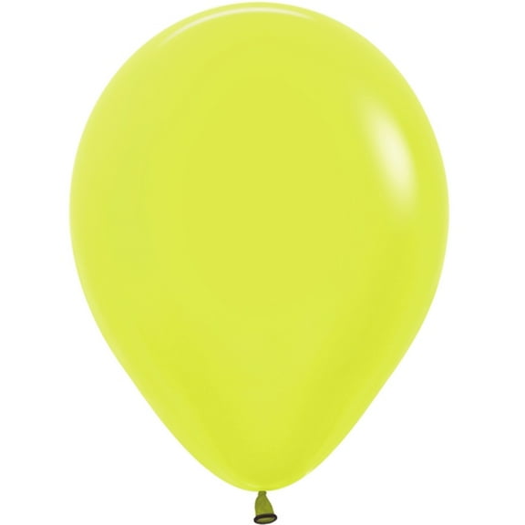 5 inch Sempertex Neon Yellow Latex Balloons (100 Pack) - Party Supplies Decorations