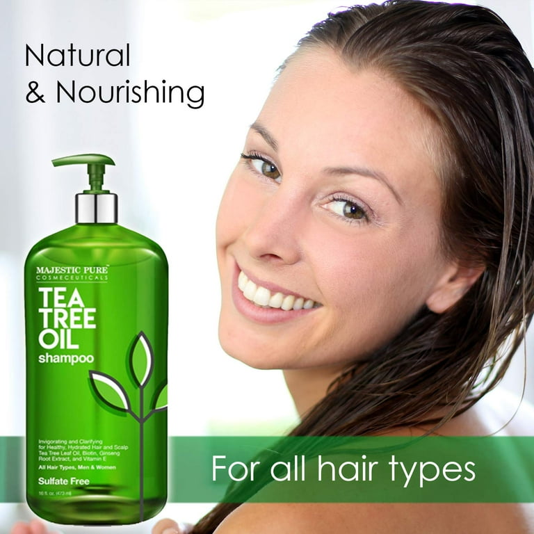Majestic Pure Natural Tea Tree Shampoo - Safe for All Hair Majestic Pure Natural Tea Tree Shampoo - Safe for All Hair